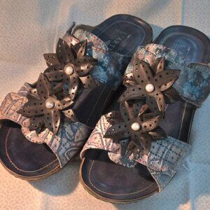 L'Artiste by Spring Step Karina leather slide sandals